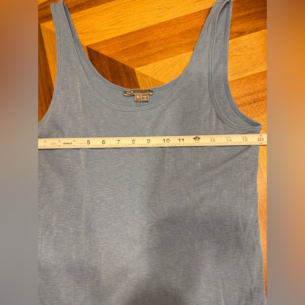 Vince Slate Blue Tank Top cotton modal blend - Picture 6 of 7